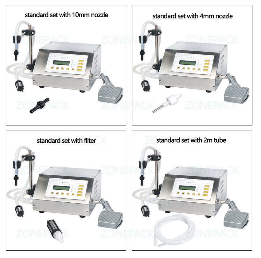 ZONESUN 5-3500ml ZS-GFK160 Digital Liquid Filling Machine