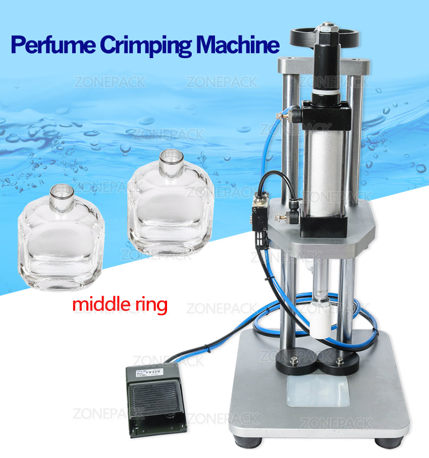 ZONESUN Pneumatic Desktop Perfume Bottle Collar Ring Crimping Pressing Machine ZS-GK5