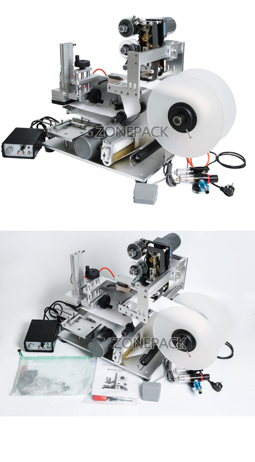 ZONESUN LT-60D Semi Automatic Flat Surface Labeling Machine With Date Code