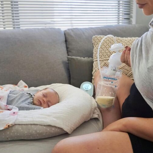 Using Pump2Bag to pump into breastmilk bags