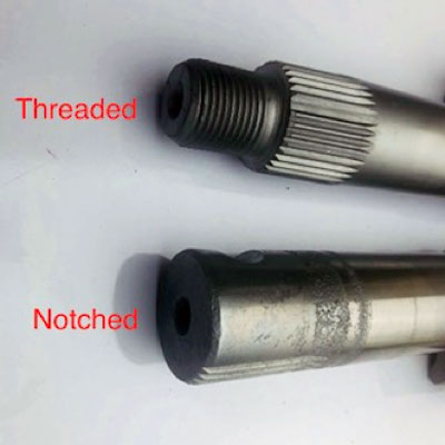 Saginaw 708 threaded vs notched sector shafts