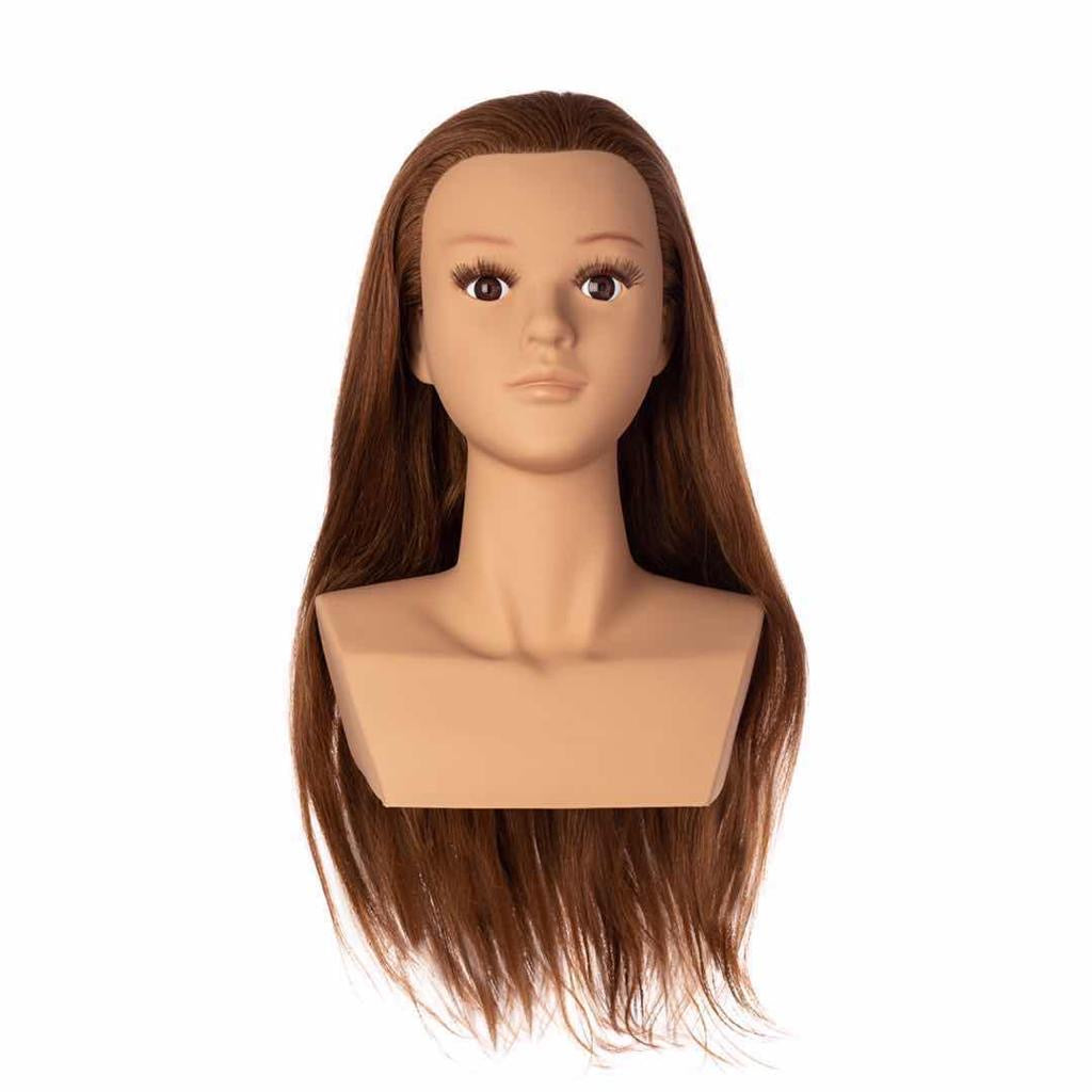 mannequin head with hair