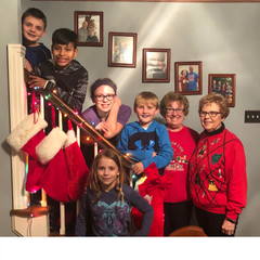 Family photo at Christmas