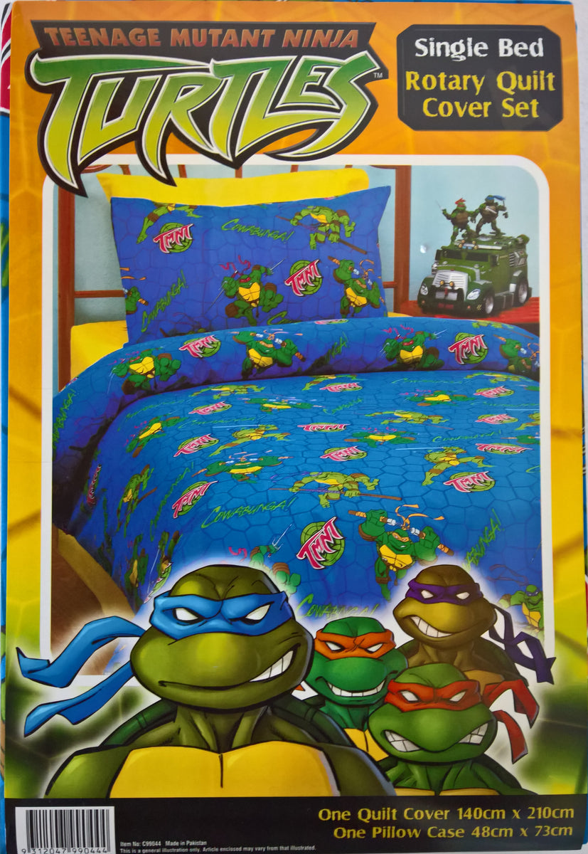 Tmnt Teenage Mutant Ninja Turtles Single Bed Doona Quilt Official