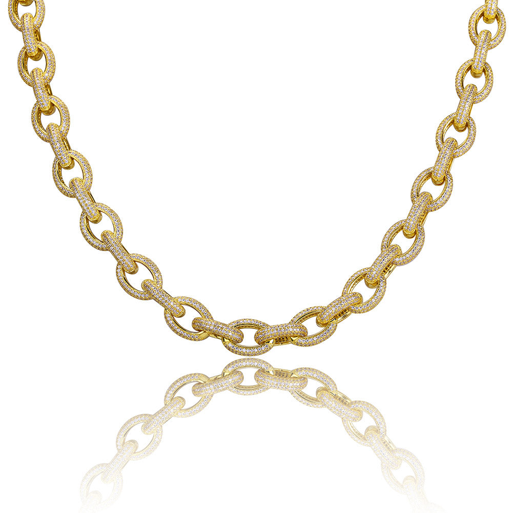 Raw Iced Necklace 18K Gold