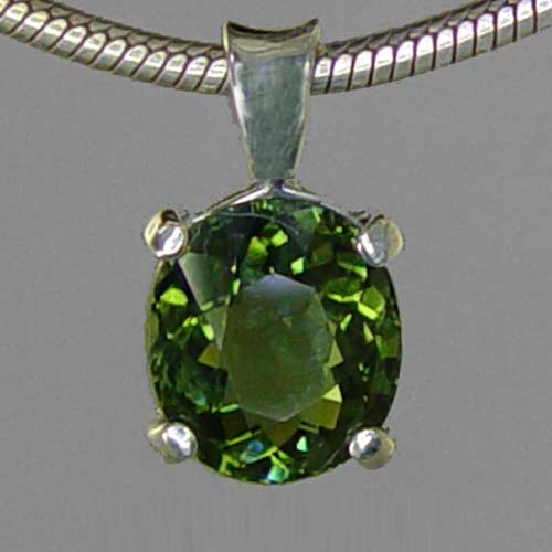 Custom jyotish pendant with prong setting