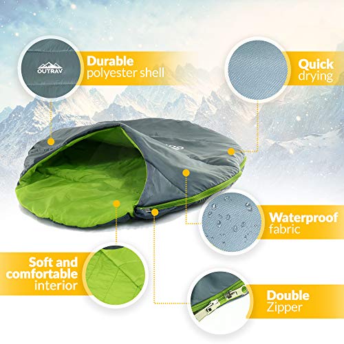 Camping Dog Bed Extra Durable Waterproof Dog Sleeping Bag Bed