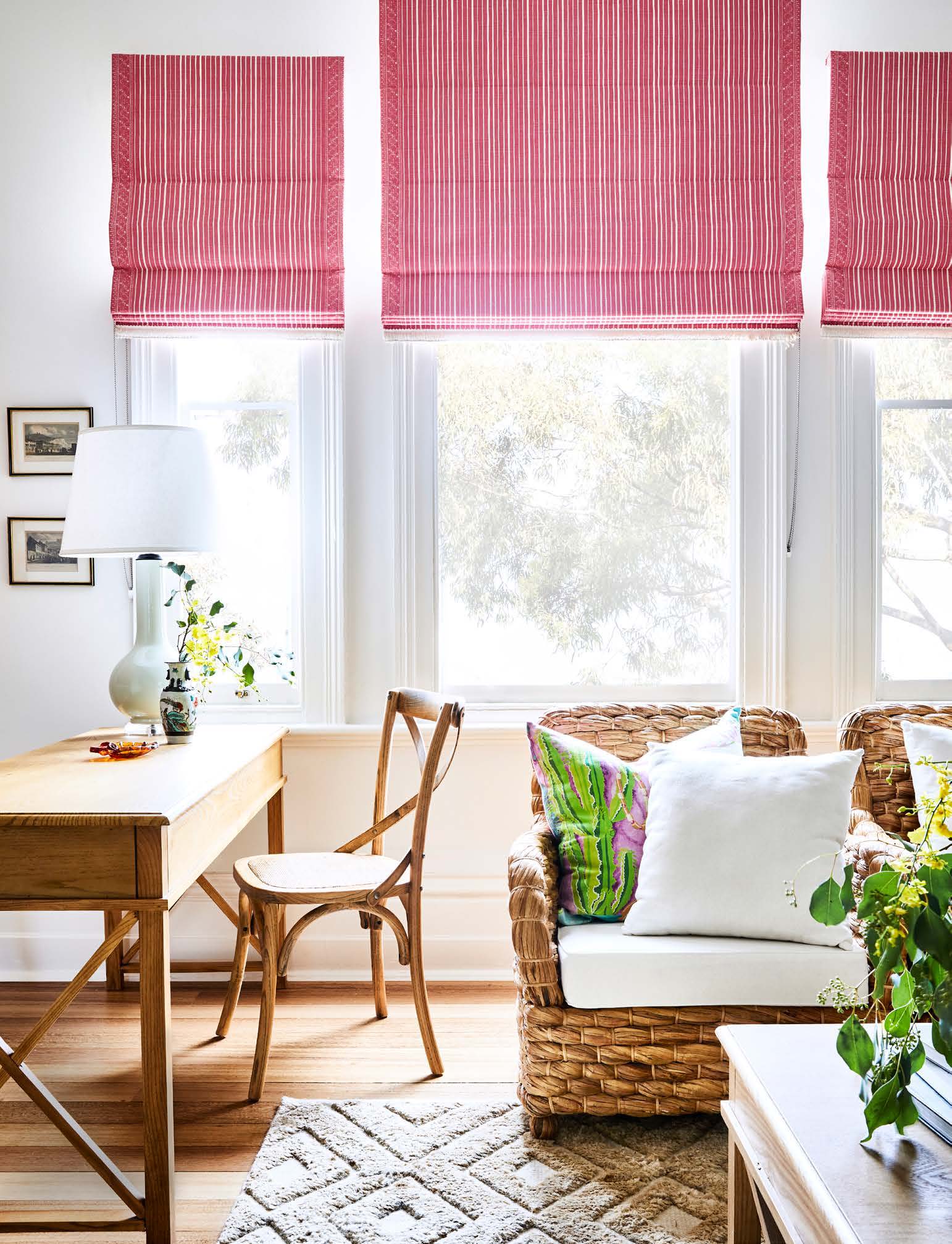 Pink Roman Blinds