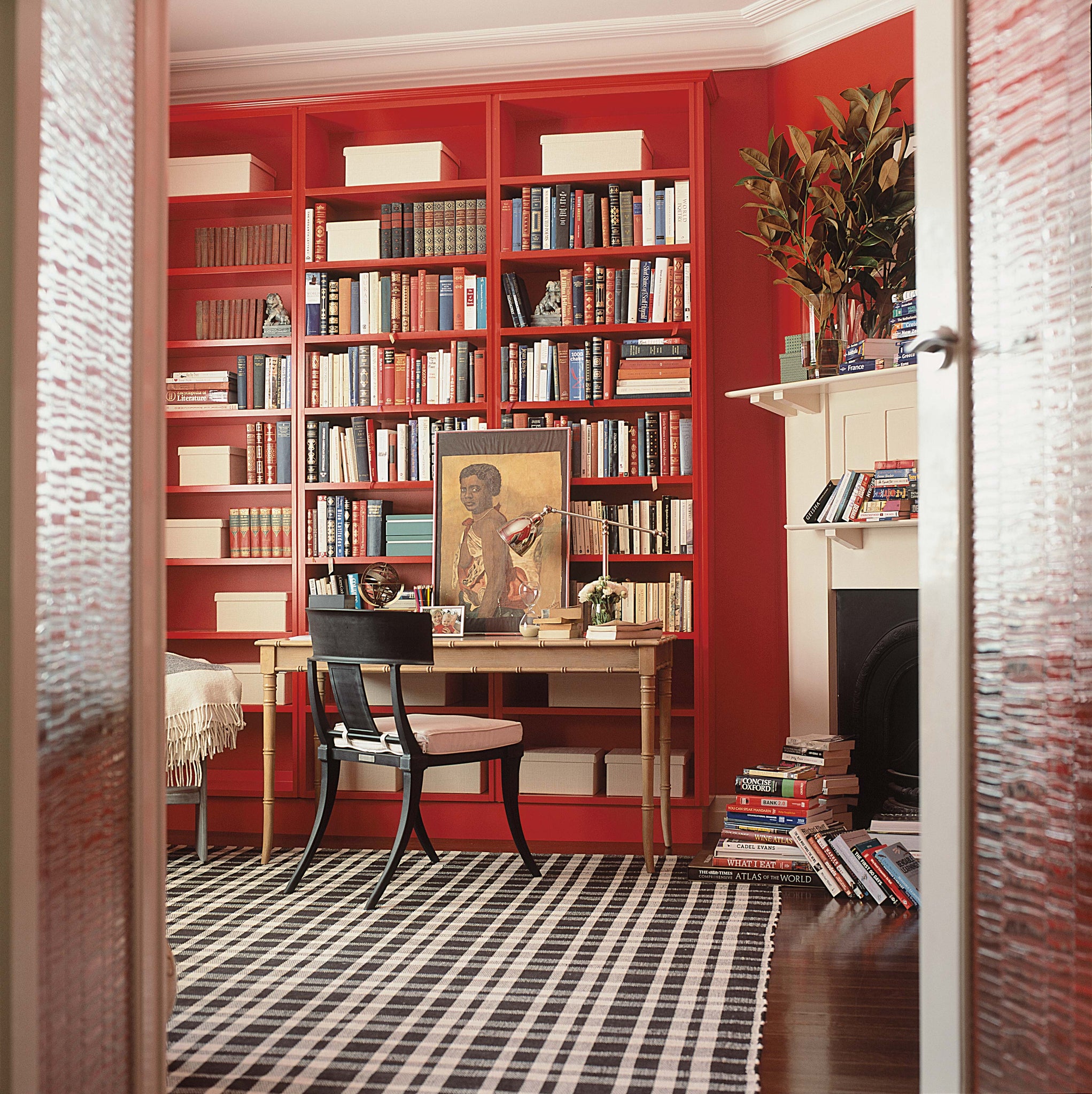 Red book shelves Office