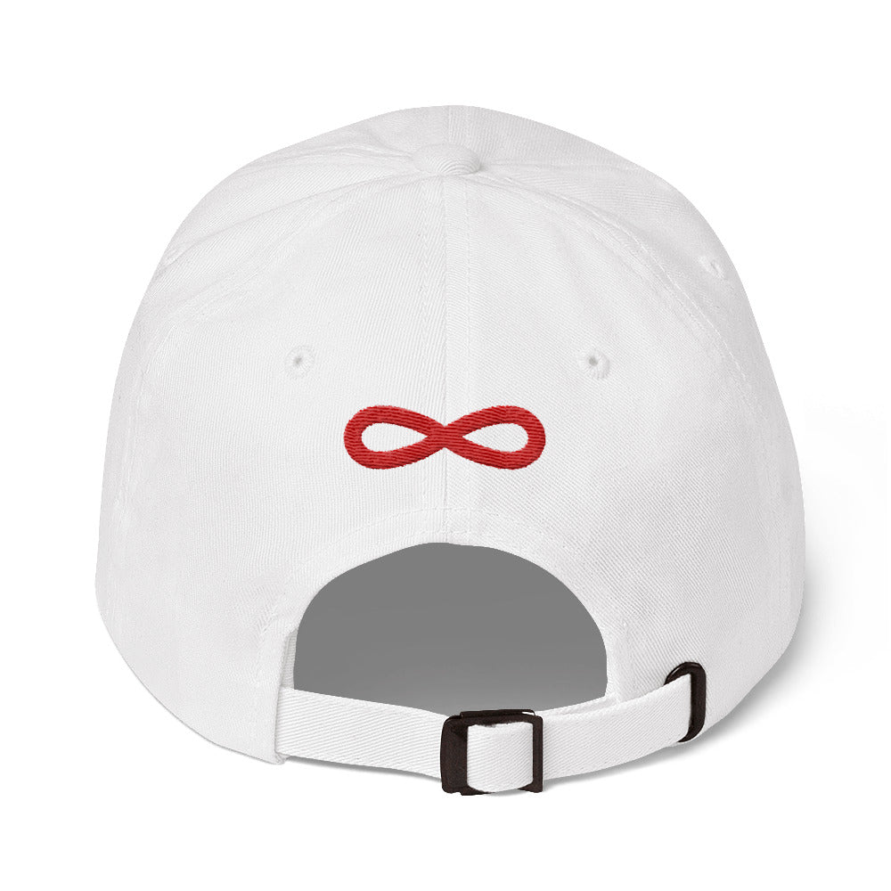 FLIPSIDE Dad Hat White-Red Back