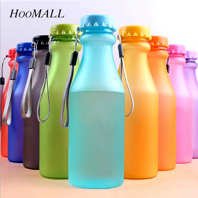 Hoomall Unbreakable Plastic Sport Bottles 550ml Portable Leak-Proof Water Bottles Yoga Gym Climbing Fitness Drinking Accessories