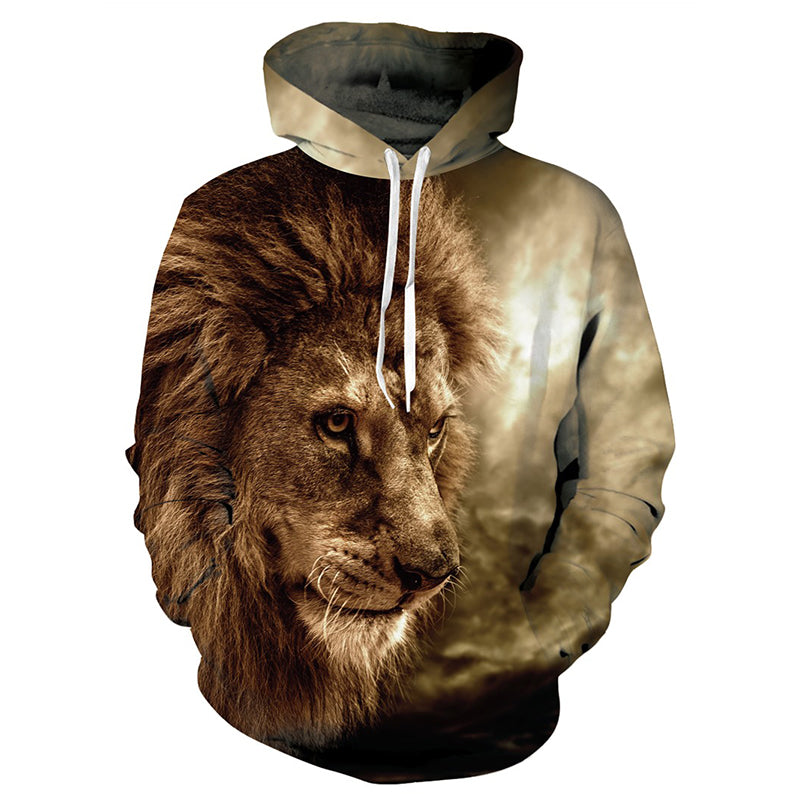 lion face hoodie