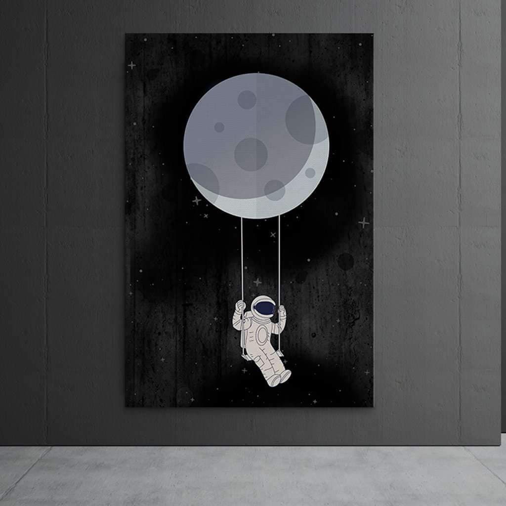 Space Art Carried By The Moon Modern Art Space Inspired By Motivart Motiv Art