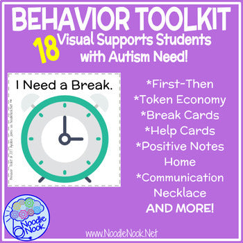 Behavior Toolkit 18 Visuals Students With Autism Digital Download Nooked