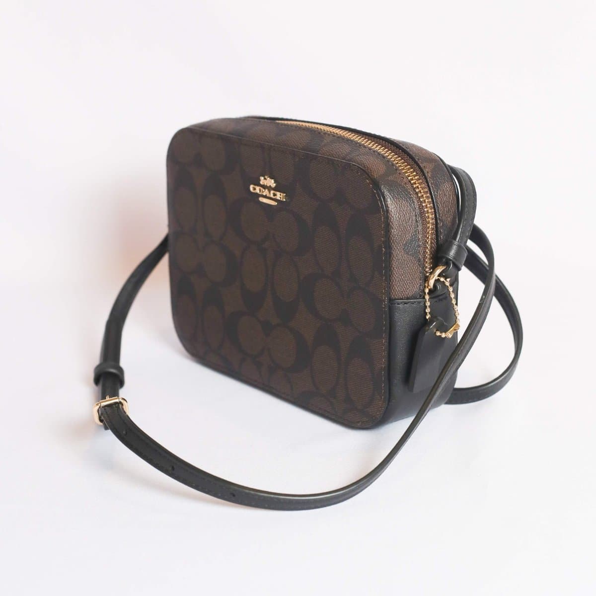 Coach Signature Mini Camera Crossbody Bag 91677 In Brown Black – Fashrevo