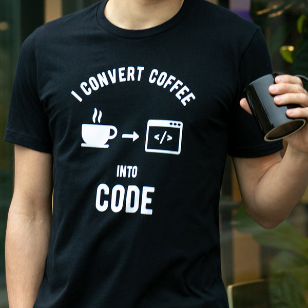 Programming T-shirt - Coffee To Code - Made4Dev.com