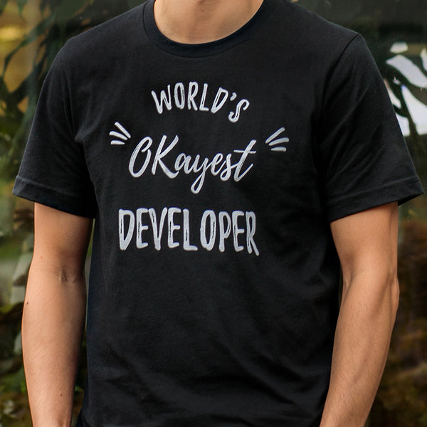 Programming T-shirt for Programmers - World's Okayest Developer - Made4Dev.com