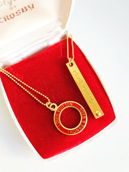Vintage Gold Louis Vuitton Bar Charm Necklace – Old Soul Vintage Jewelry