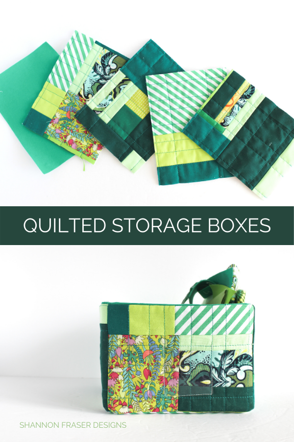 improv quilted storage boxes | Shannon Fraser Designs