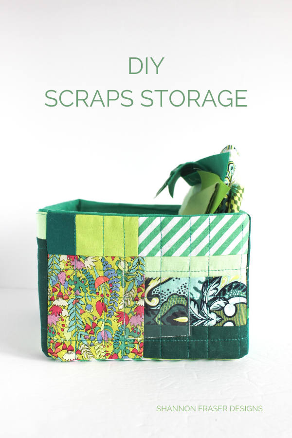 DIY quilted scrap storage box | Shannon Fraser Designs