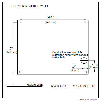 WORLD DRYER® LE-974 Electric-Aire Hand Dryer Exploded View