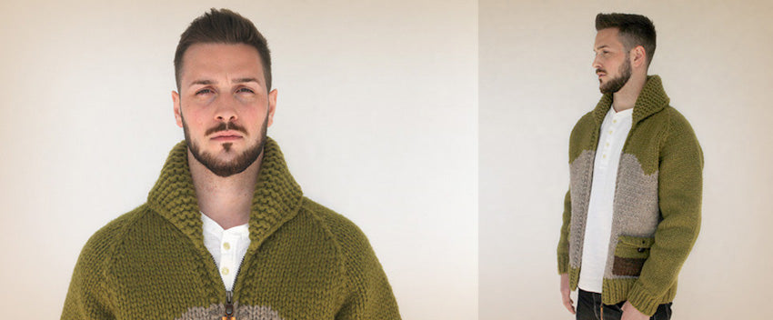 Two Tone Olive Sweater