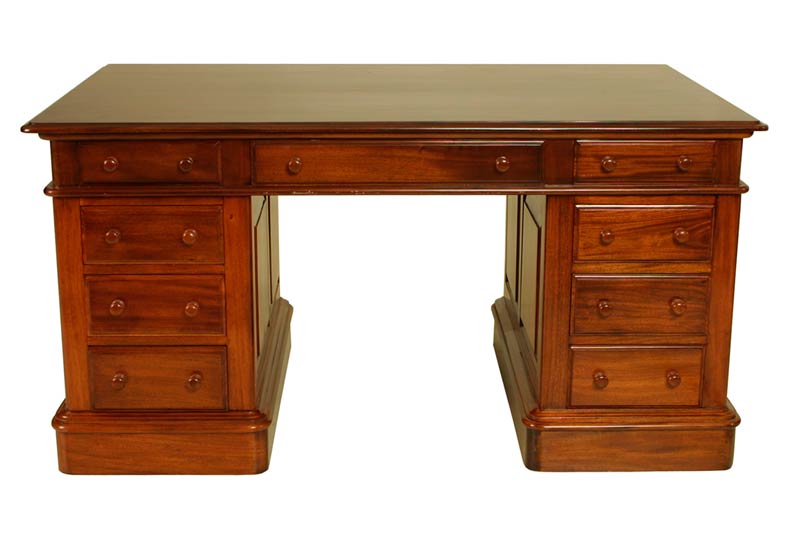 4 0 X 2 6 Victorian Desk Solid Mahogany Top Locksley Furniture