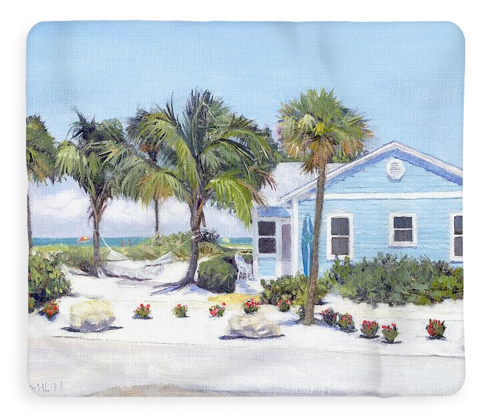Blue Cottage On Siesta Key Beach Access 3 Blanket Siesta Key Art