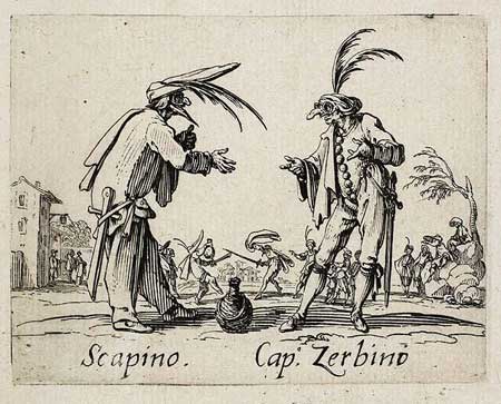 Scapino &amp; Cap. Zerbino, Jaques Callot