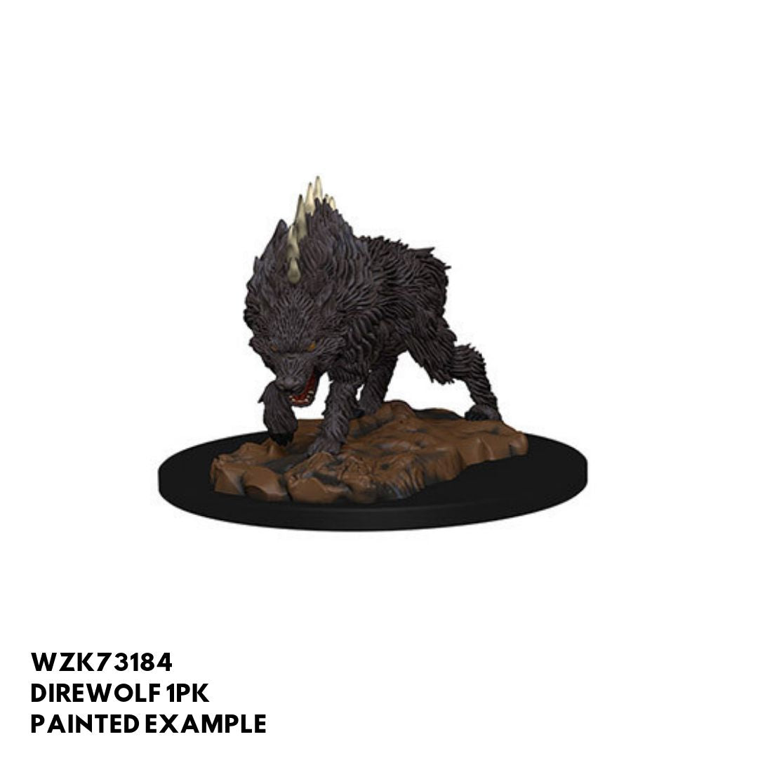 Dire Wolf 634482731840 Pathfinder Miniatures Pathfinder Deep Cuts Unpainted Miniatures 