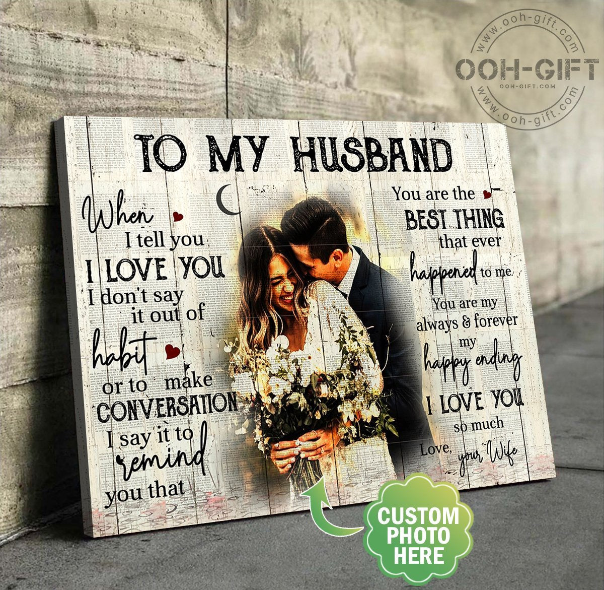 Ooh-Gift Custom Prints on Canvas, Custom Canvas for Husband and Wife