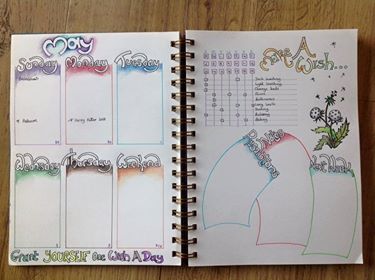 Bullet journal layout in Rachel's planner