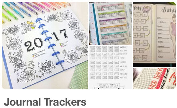 My journal trackers inspiration board on Pinterest