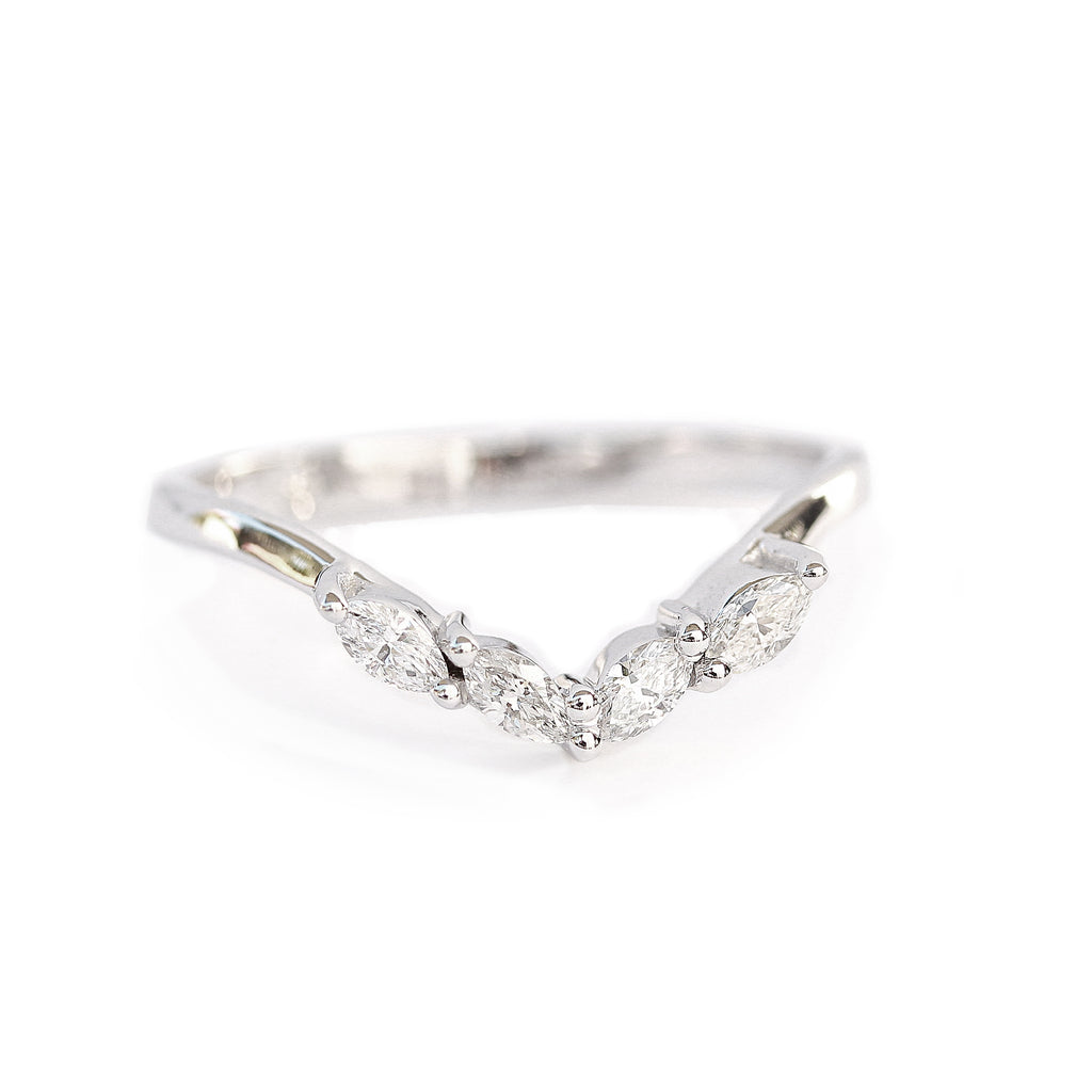 Diamond Chevron V Wedding Ring - Muse 