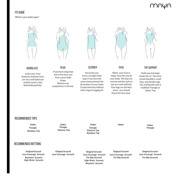 Maya Swimwear Fit Guide body 