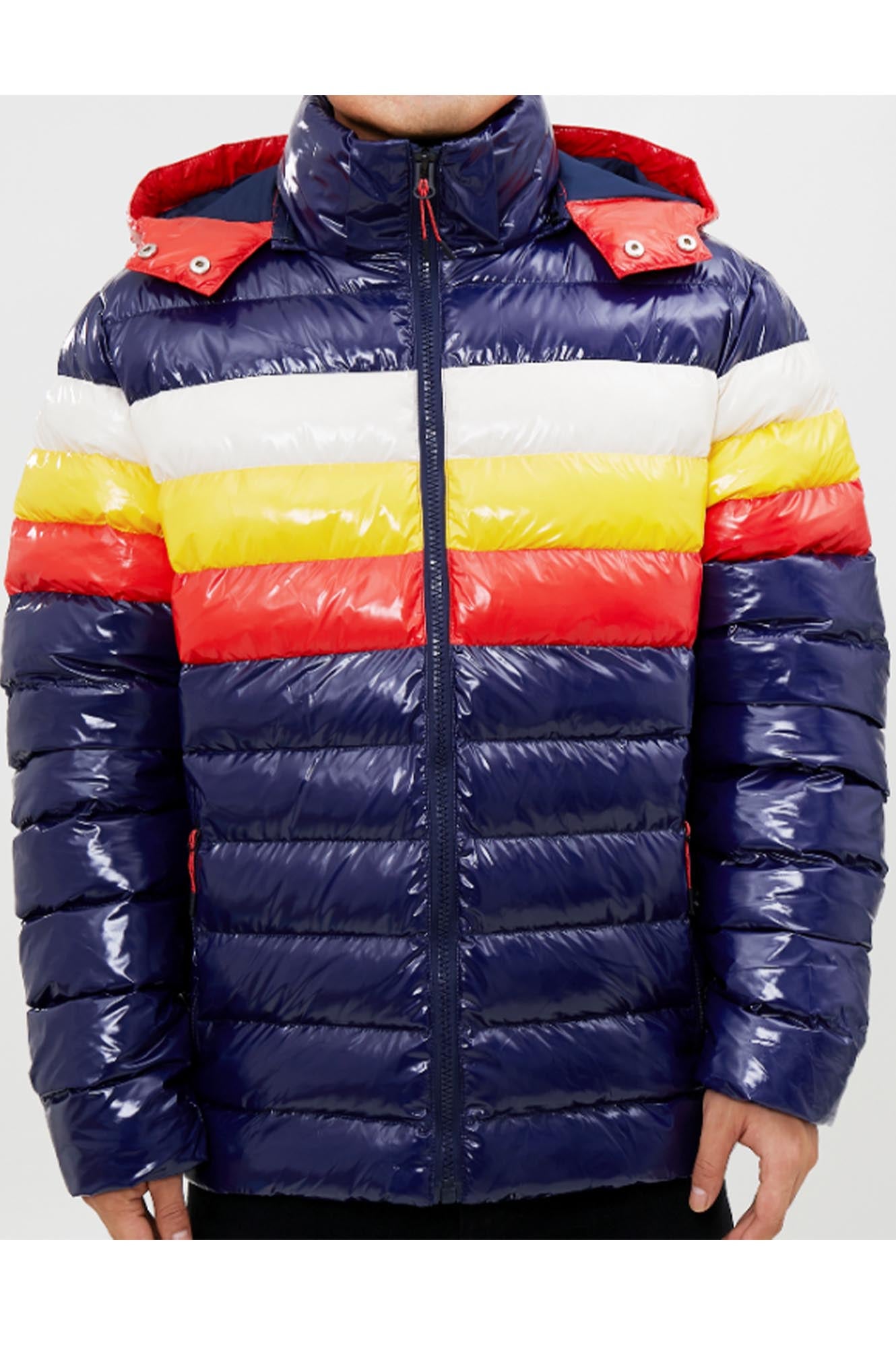 color block bubble jacket