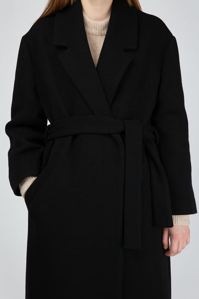 long black wrap coat