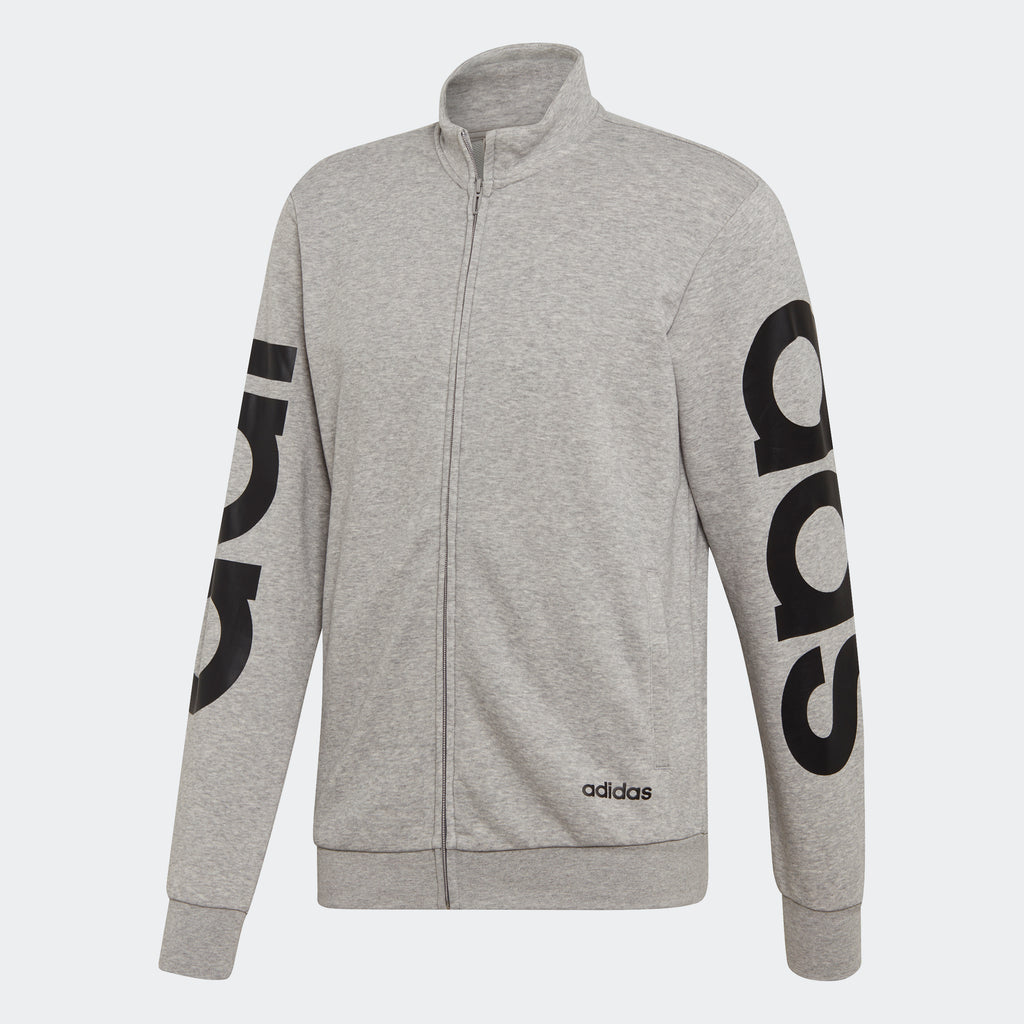 adidas track jacket grey