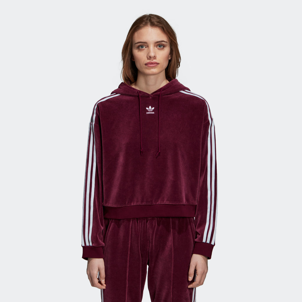 adidas velour hoodie mens