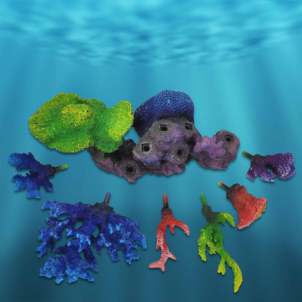 Polyresin Colorful Coral Aquarium Decoration Item #PMTF40044 