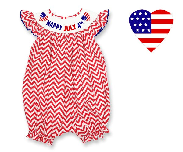 baby girl 4th of july romper