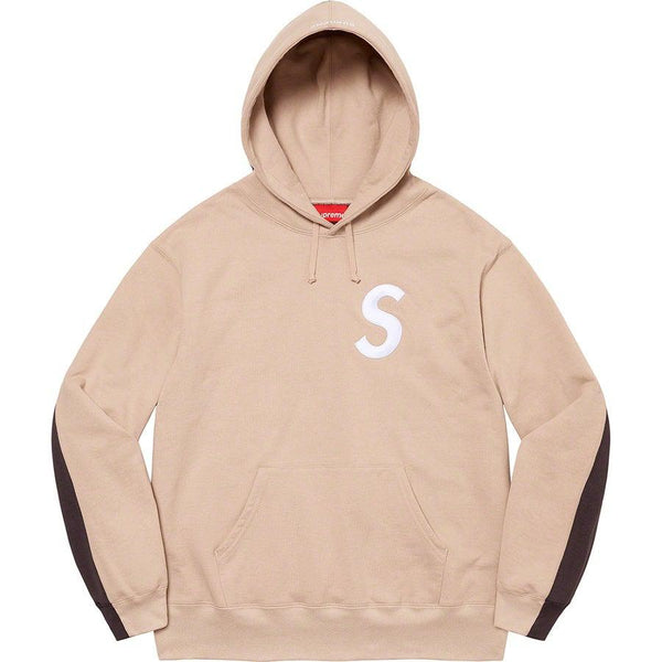 Supreme S Logo Split Hooded Sweatshirt (Brown) - Waves Never Die