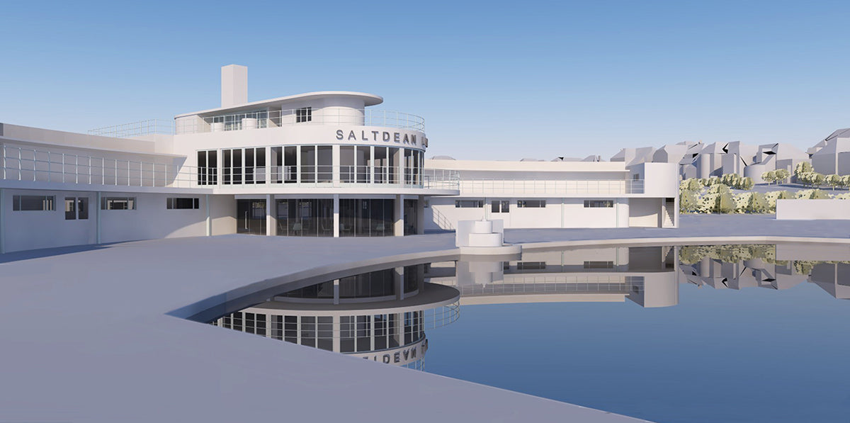 Landscape 3D Render of Saltdean Lido 