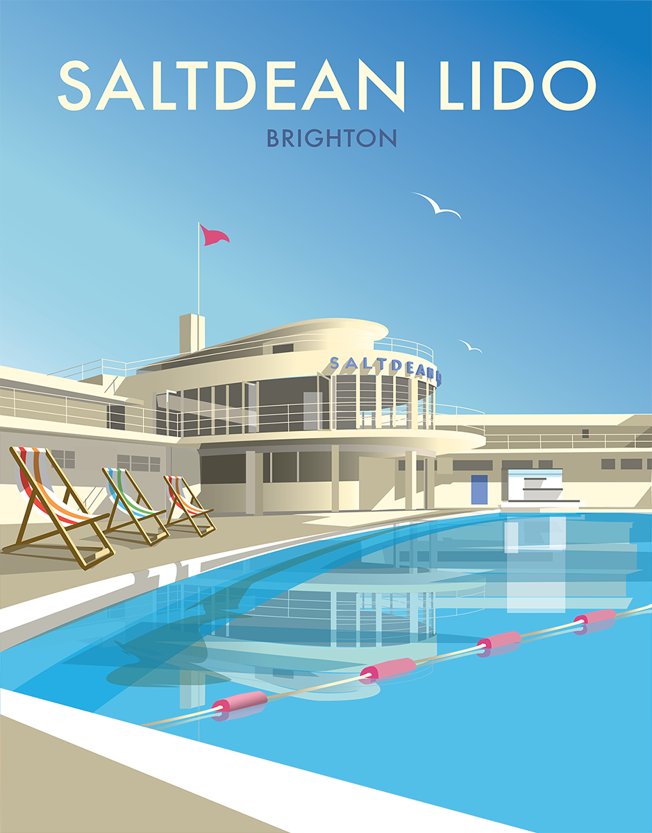 Saltdean Lido Print by Dave Thompson