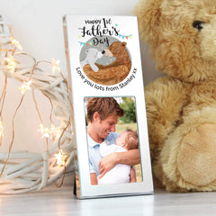 Daddy Bear First Father's Day Personalised Slim Photo Frame