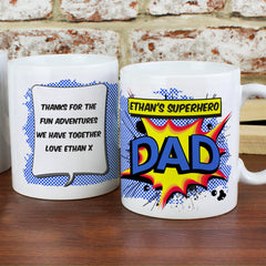 Personalised Superhero Comic Book Style Mug