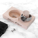 Personalised Wooden Watch and Jewellery Stand