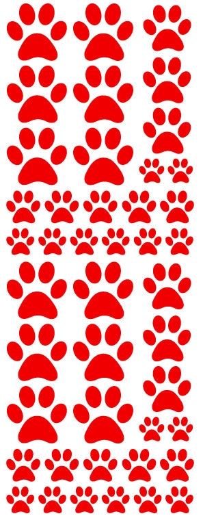 en ost tiggeri Red Paw Print Wall Decal | Paw Print Sticker | WhimsiDecals