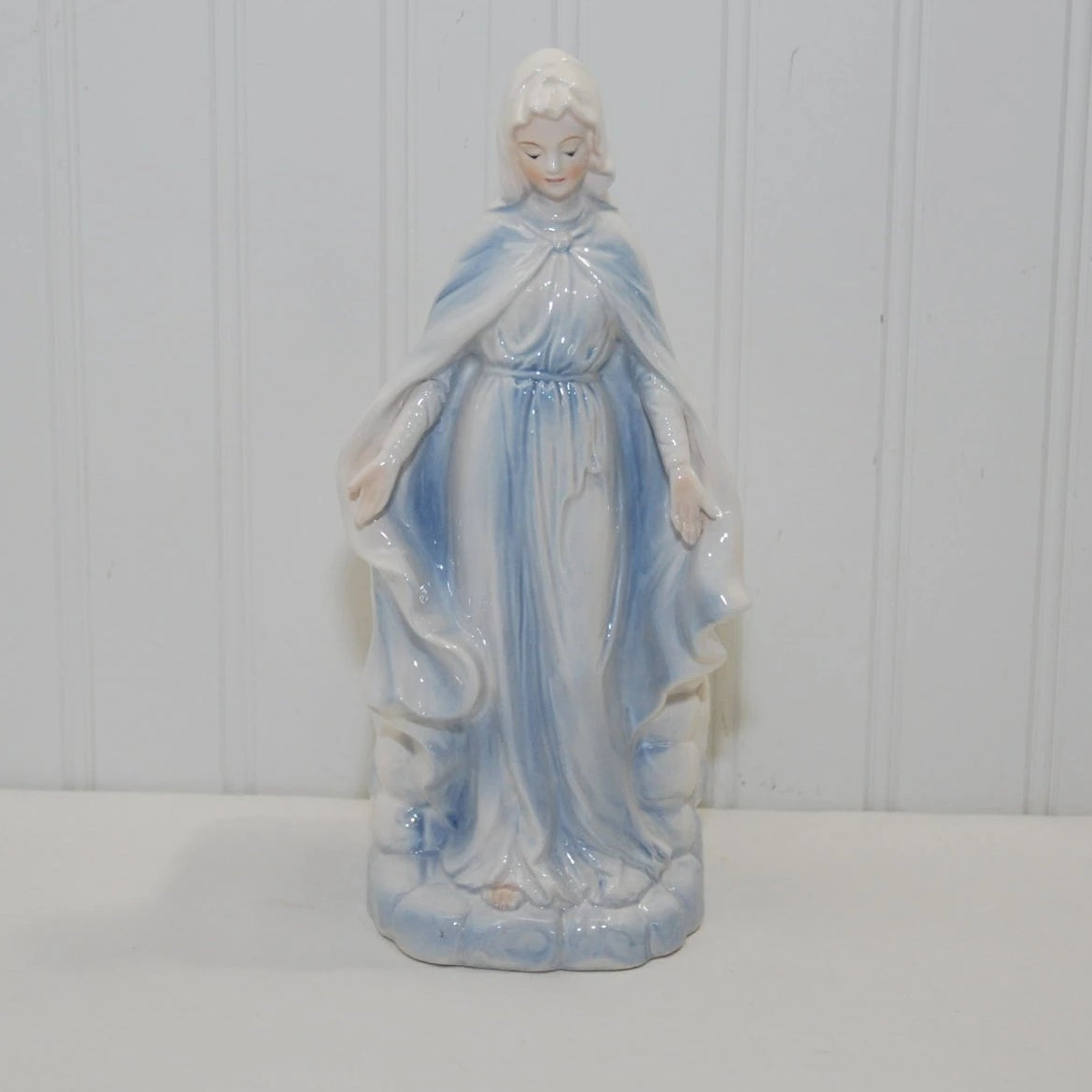 993 Mother Mary Planter Vintage Religious Ceramic Pot