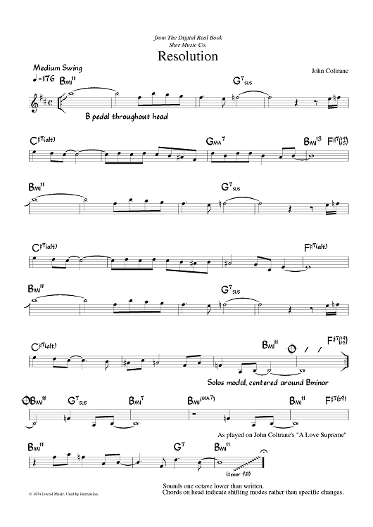 Resolution John Coltrane Pdf